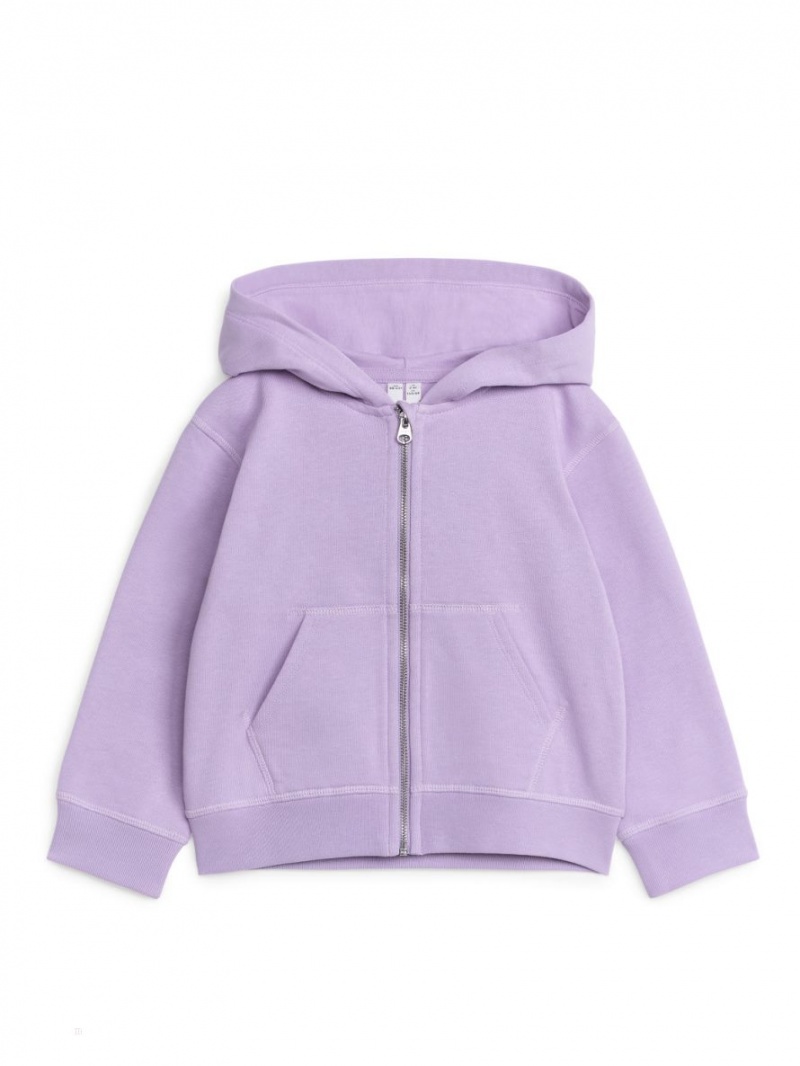Hanorac cu Gluga Arket Zip Fete Violet | Romania-GRMO04375