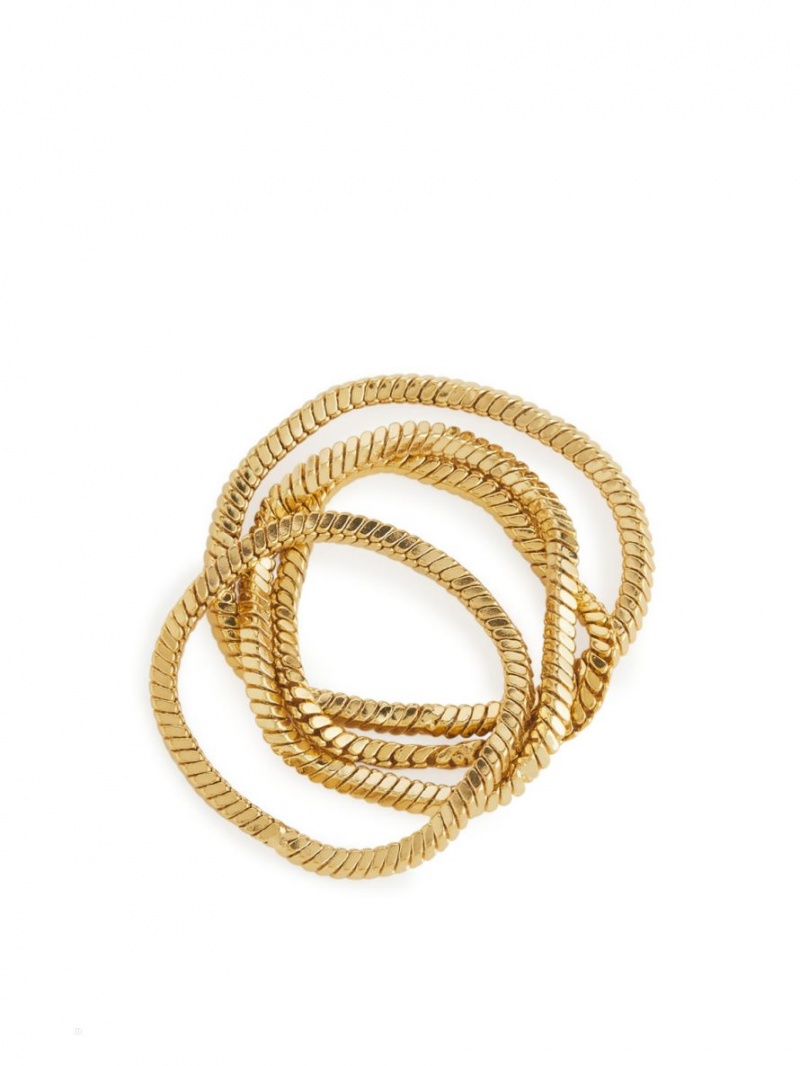 Inel Arket Gold-Plated Chain Set of 4 Dama Aurii | Romania-LNPZ82963
