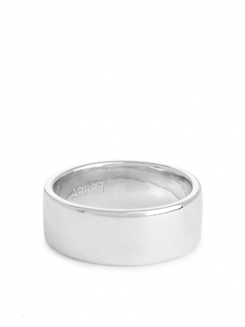 Inel Arket Sterling Silver Barbati Argintii | Romania-ZCPS71064