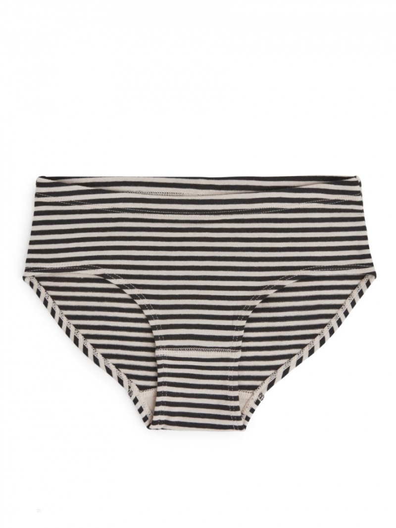 Lenjerie Arket Bumbac Jersey Briefs Fete Negrii Bej | Romania-YFPW90523