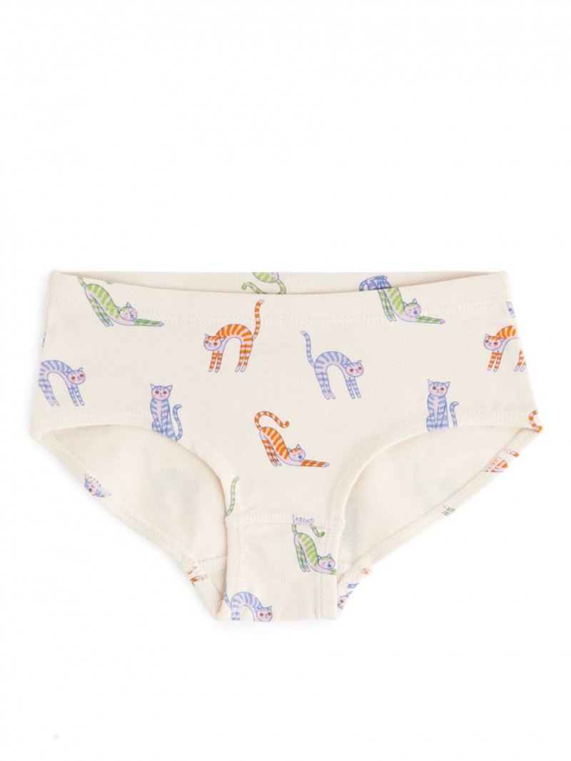 Lenjerie Arket Bumbac Jersey Briefs Fete Albastri Rosii Albi | Romania-NJGZ81024