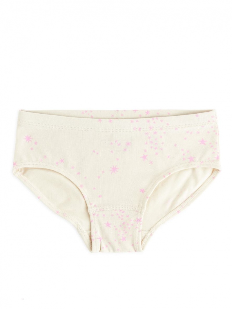 Lenjerie Arket Bumbac Jersey Briefs Fete Roz Violet | Romania-QRWH34820