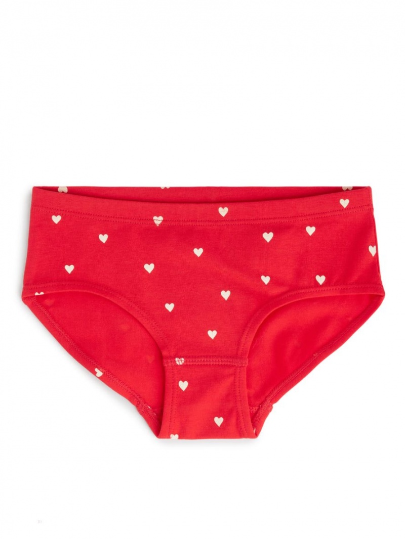 Lenjerie Arket Bumbac Jersey Briefs Fete Rosii Albi | Romania-HWQI49265