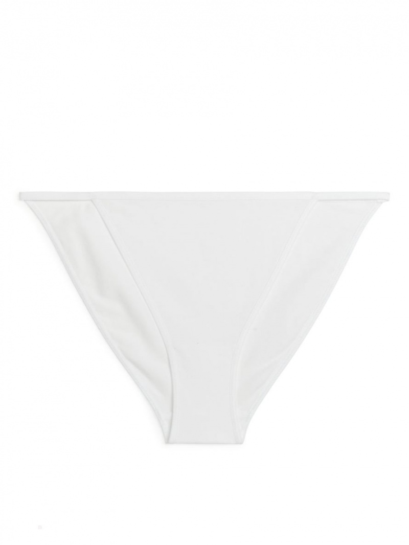 Lenjerie Arket Bumbac Tanga Dama Albi | Romania-GCMW57042
