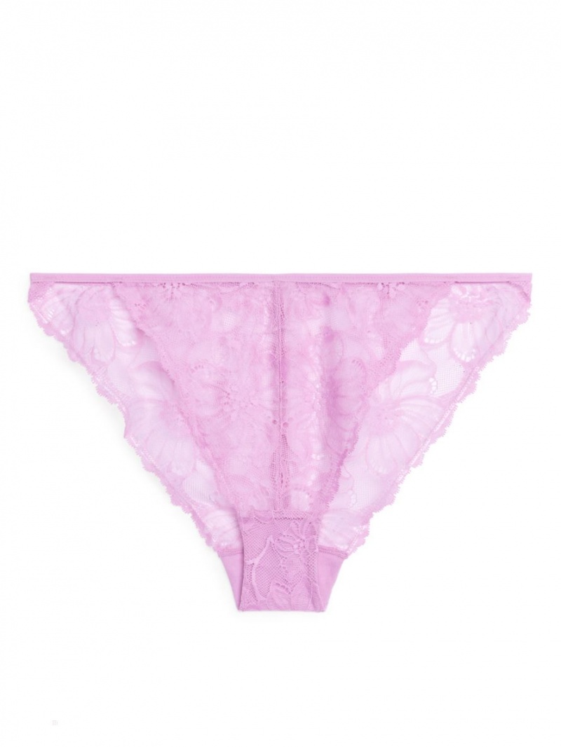 Lenjerie Arket Dantela Tanga Dama Roz | Romania-QGAS35298