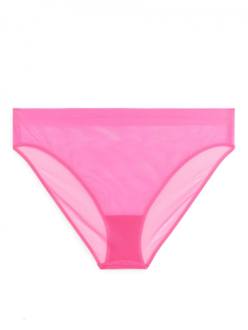 Lenjerie Arket Mesh Briefs Dama Roz | Romania-THRC28631