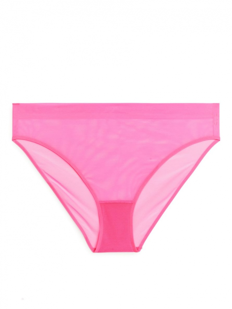 Lenjerie Arket Mesh Briefs Dama Roz | Romania-THRC28631