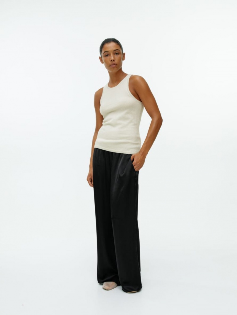 Maiou Arket Cashmere-Blend Racer Dama Albi | Romania-DMXY27983