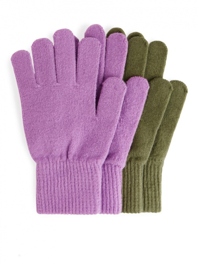 Manusi Arket Organic Bumbac Fete Violet | Romania-LUXR03968