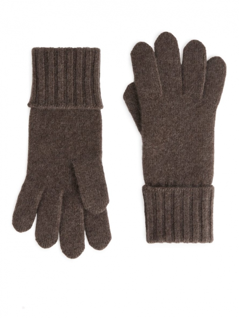 Manusi Arket Tricotate Cashmere Dama Maro | Romania-LYDU34082