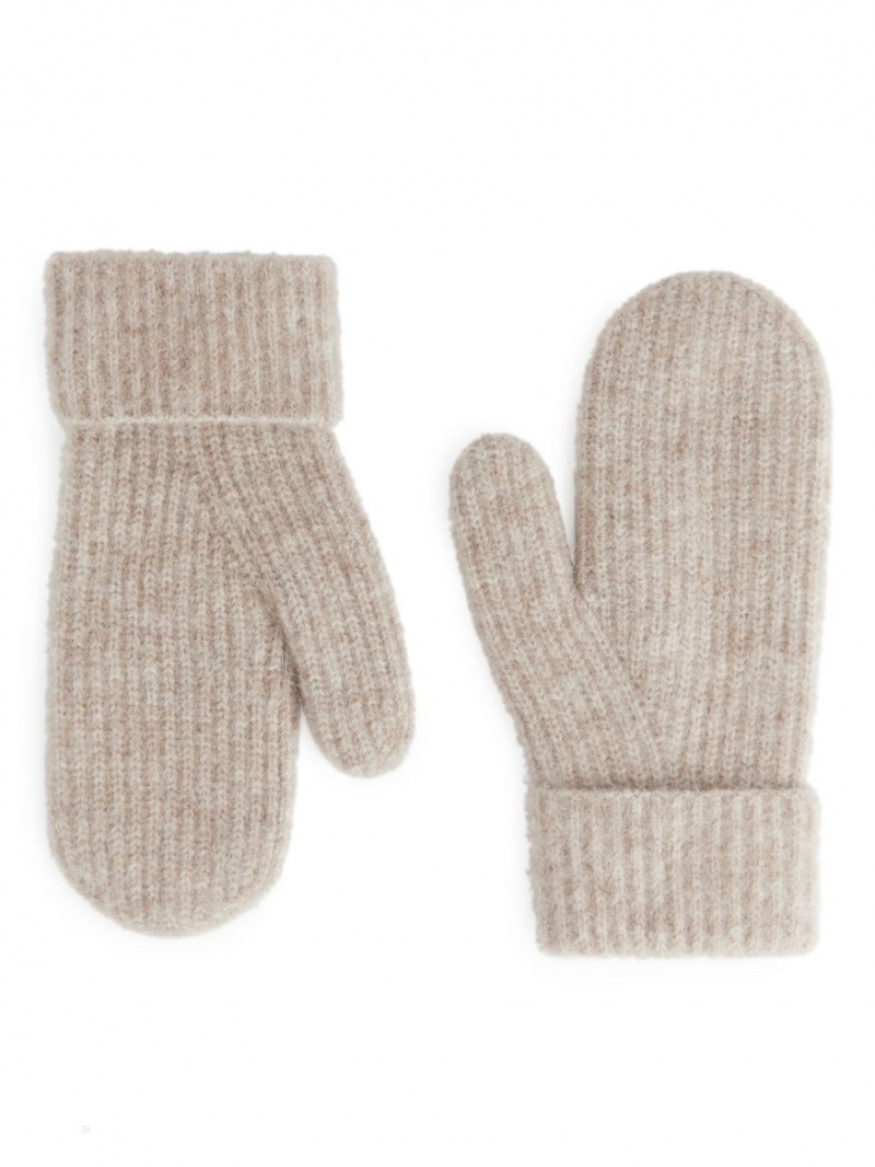 Mittens Arket Alpaca Dama Bej | Romania-RPJQ18974