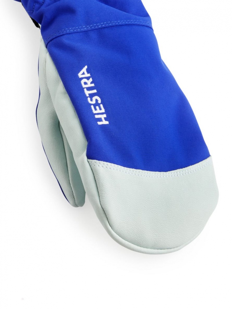 Mittens Arket Hestra Army Piele Ski Dama Albastri Deschis Albi | Romania-ADQS16980