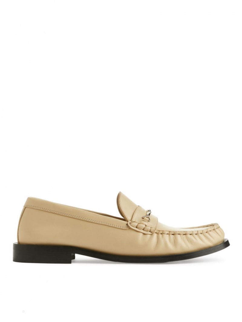 Mocasini Arket Piele Dama Bej | Romania-BAMX07826