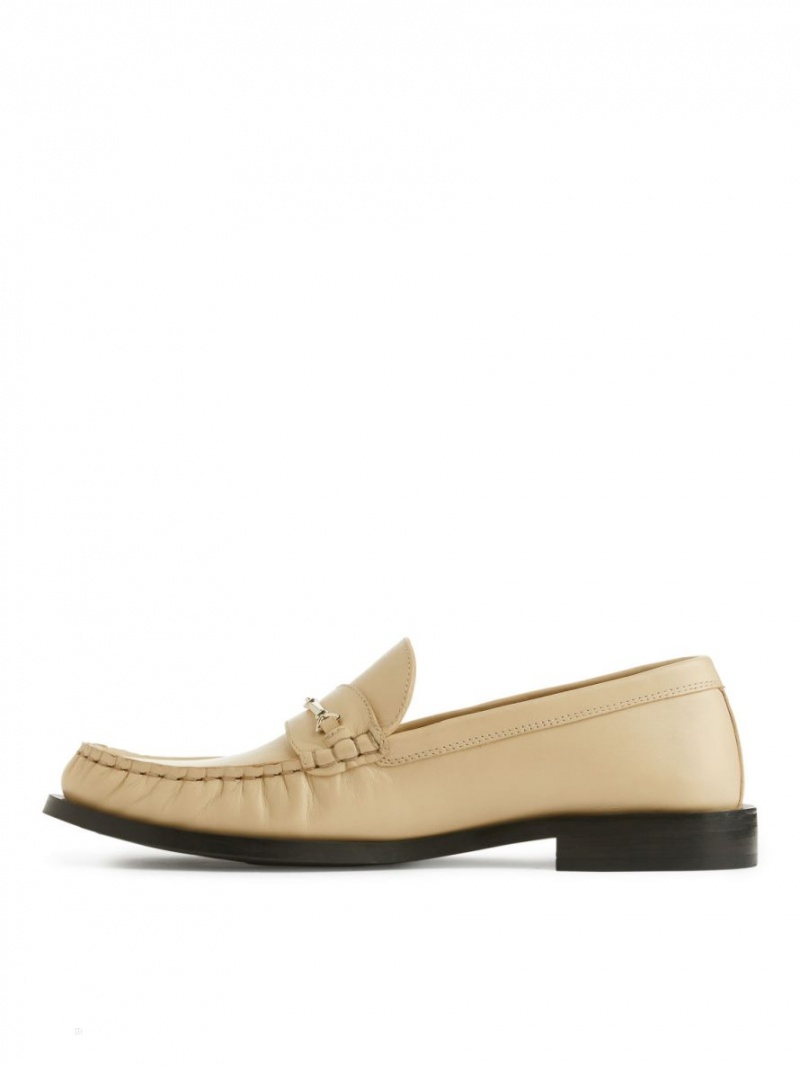 Mocasini Arket Piele Dama Bej | Romania-BAMX07826