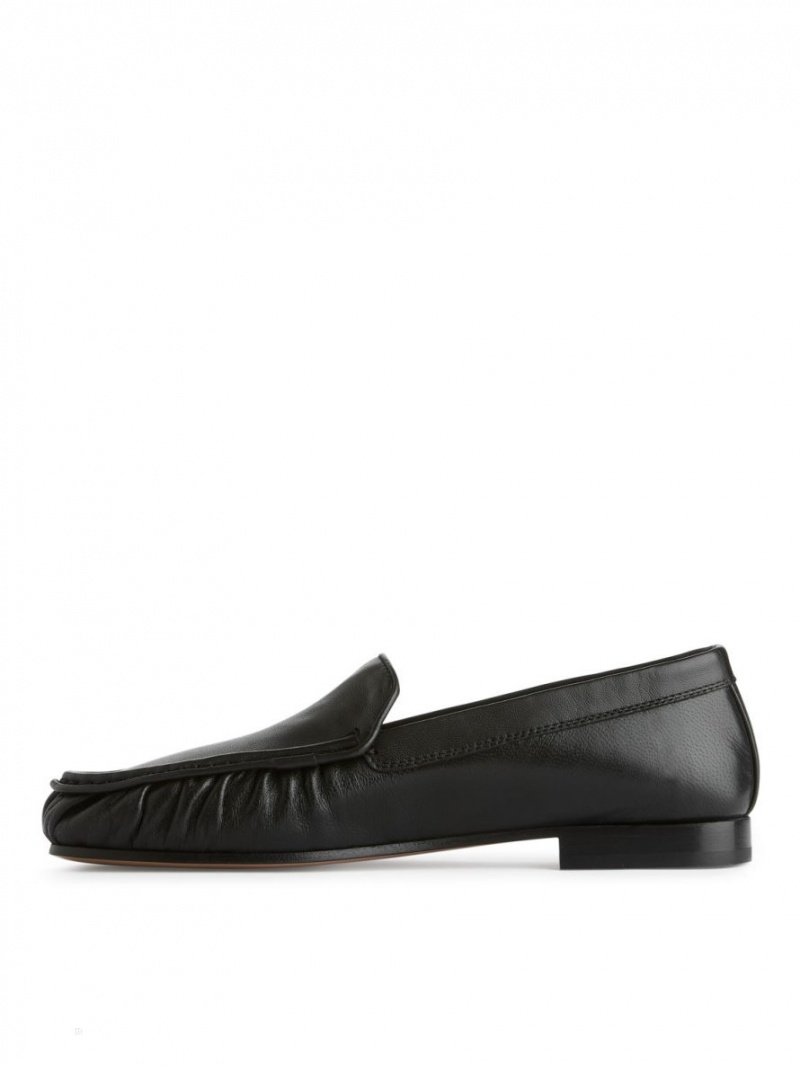 Mocasini Arket Piele Dama Negrii | Romania-APCW20357