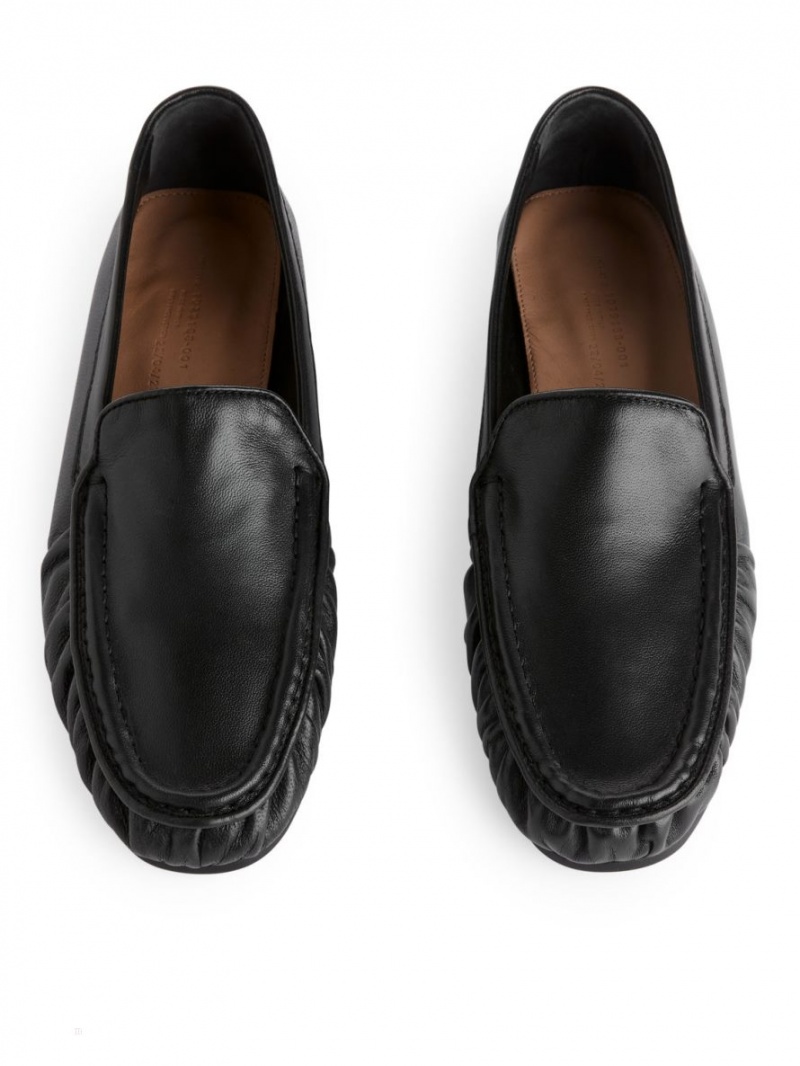 Mocasini Arket Piele Dama Negrii | Romania-APCW20357
