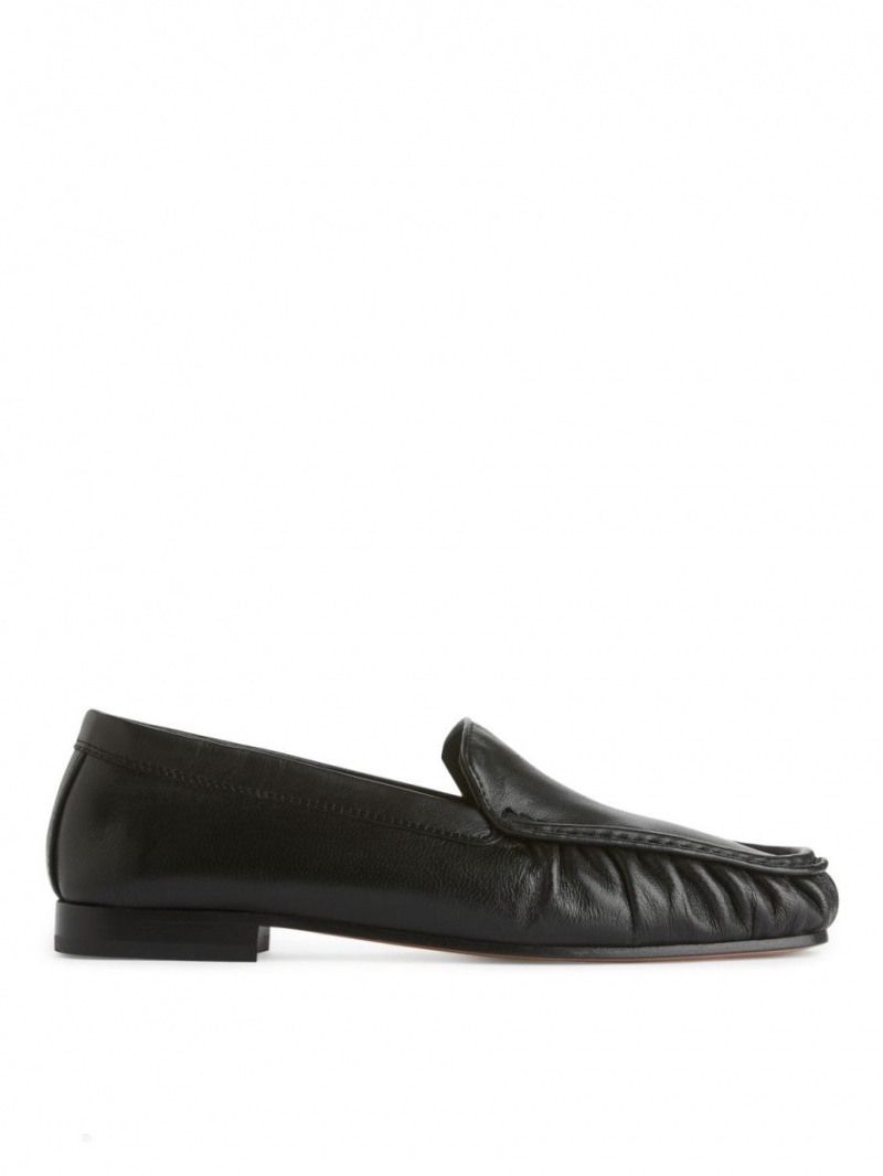 Mocasini Arket Piele Dama Negrii | Romania-APCW20357