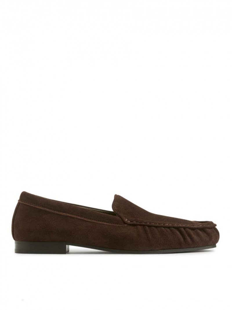 Mocasini Arket Piele Intoarsa Dama Maro | Romania-BEXO05641