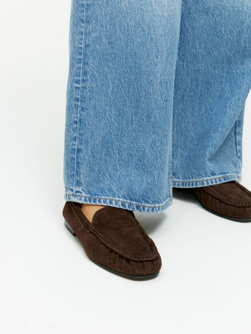 Mocasini Arket Piele Intoarsa Dama Maro | Romania-BEXO05641
