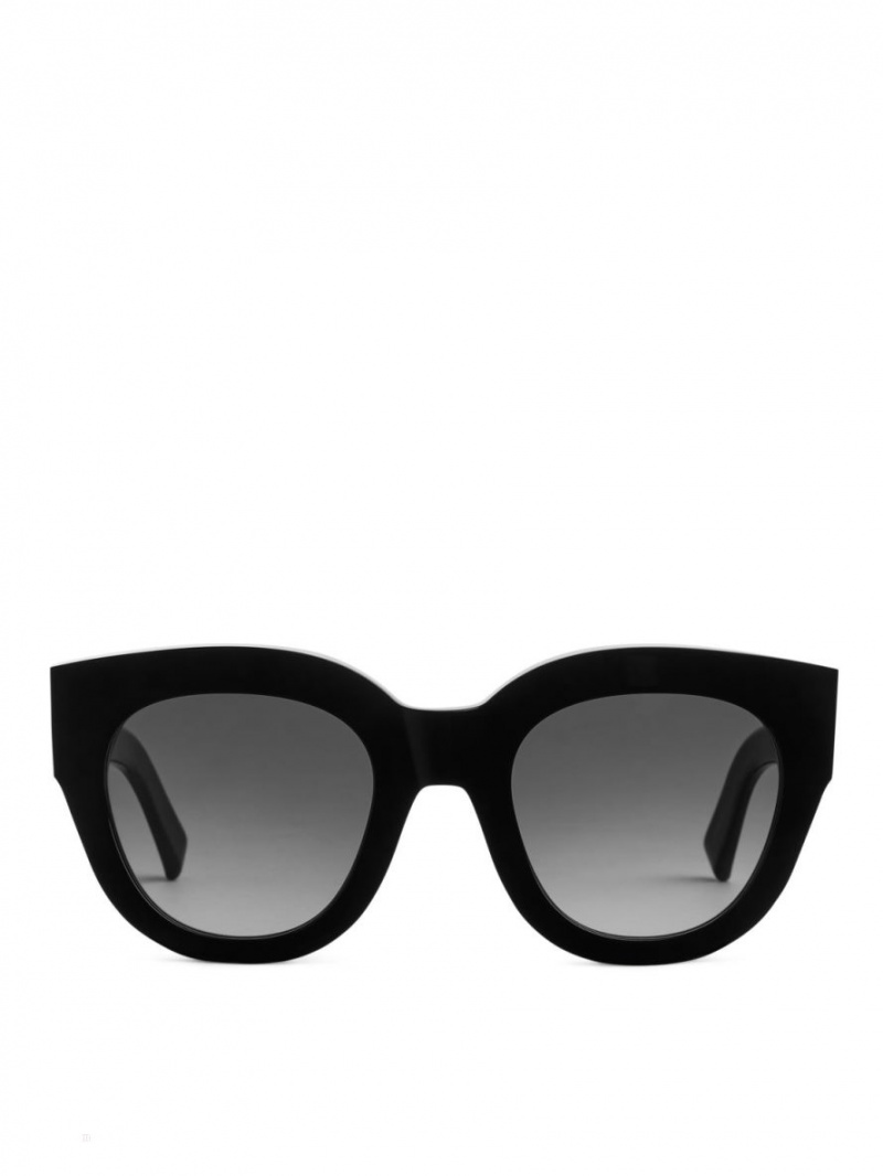 Ochelari de Soare Arket Monokel Eyewear Cleo Dama Negrii Gri | Romania-NABR30591