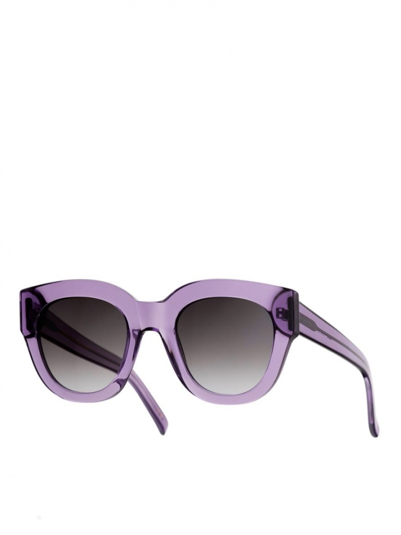 Ochelari de Soare Arket Monokel Eyewear Cleo Dama Violet Gri | Romania-MTCS83046
