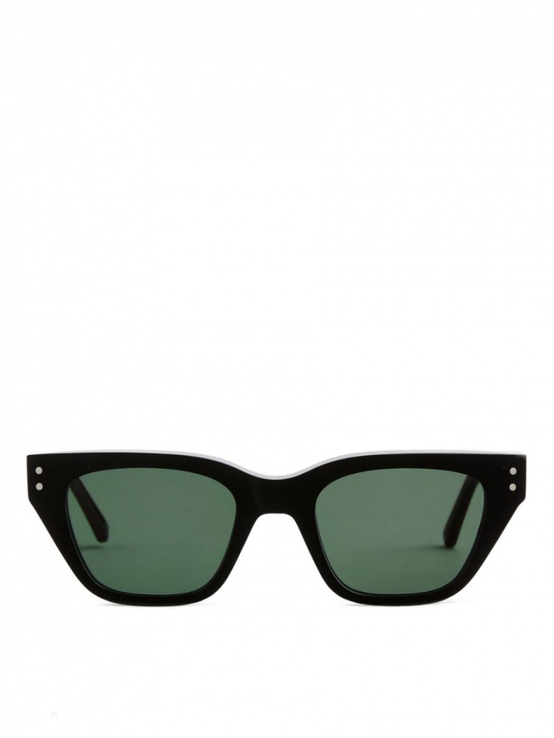 Ochelari de Soare Arket Monokel Eyewear Memphis Dama Negrii Verzi | Romania-BZIS86043