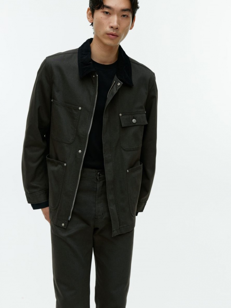 Overshirt Arket Bumbac Barbati Negrii | Romania-OLQI69428