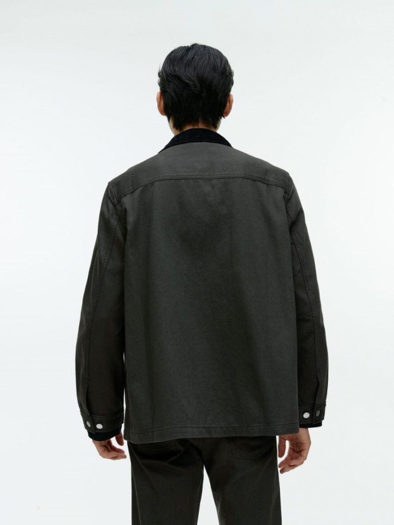 Overshirt Arket Bumbac Barbati Negrii | Romania-OLQI69428