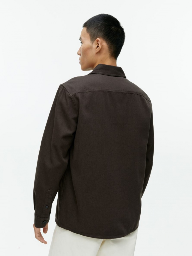 Overshirt Arket Bumbac Twill Barbati Maro Inchis | Romania-RMPY34825