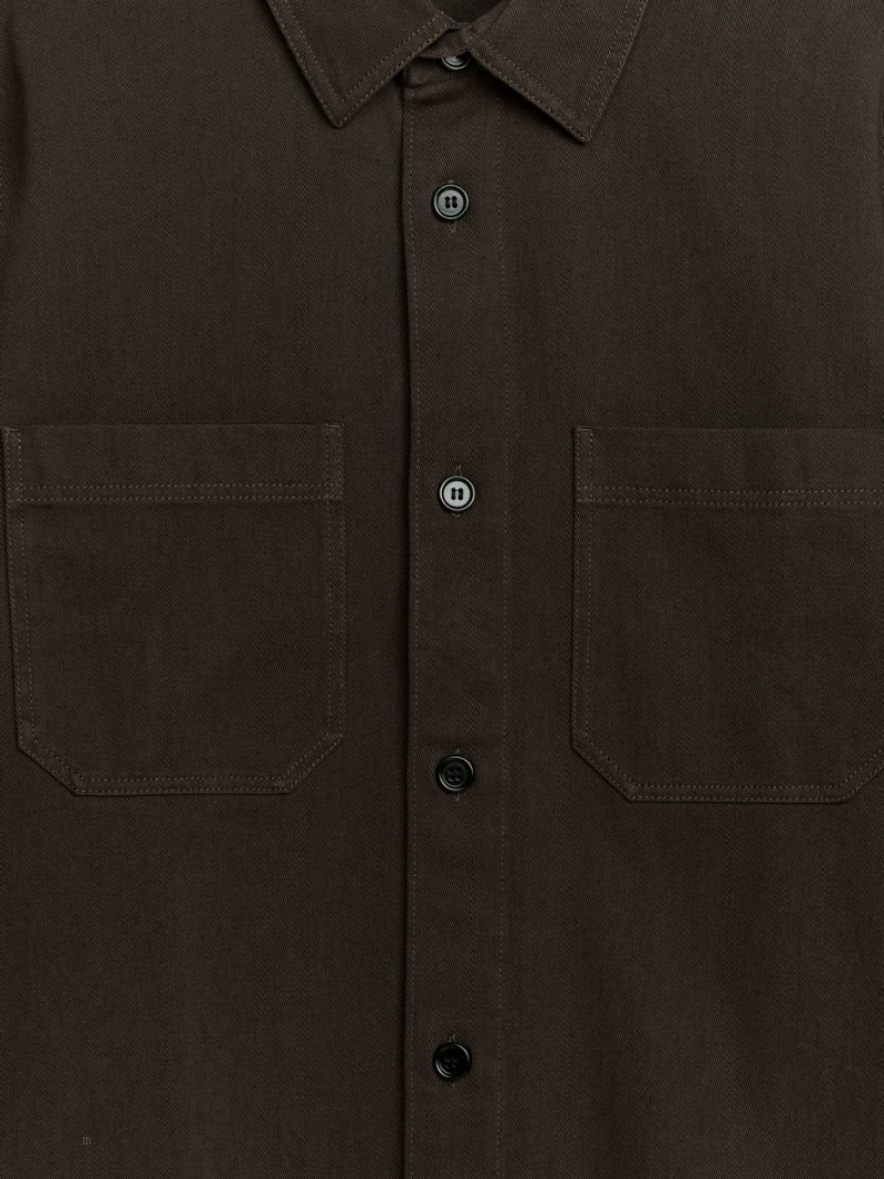 Overshirt Arket Bumbac Twill Barbati Maro Inchis | Romania-RMPY34825