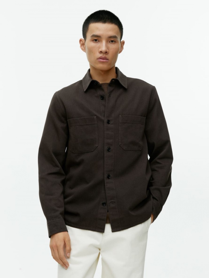 Overshirt Arket Bumbac Twill Barbati Maro Inchis | Romania-RMPY34825