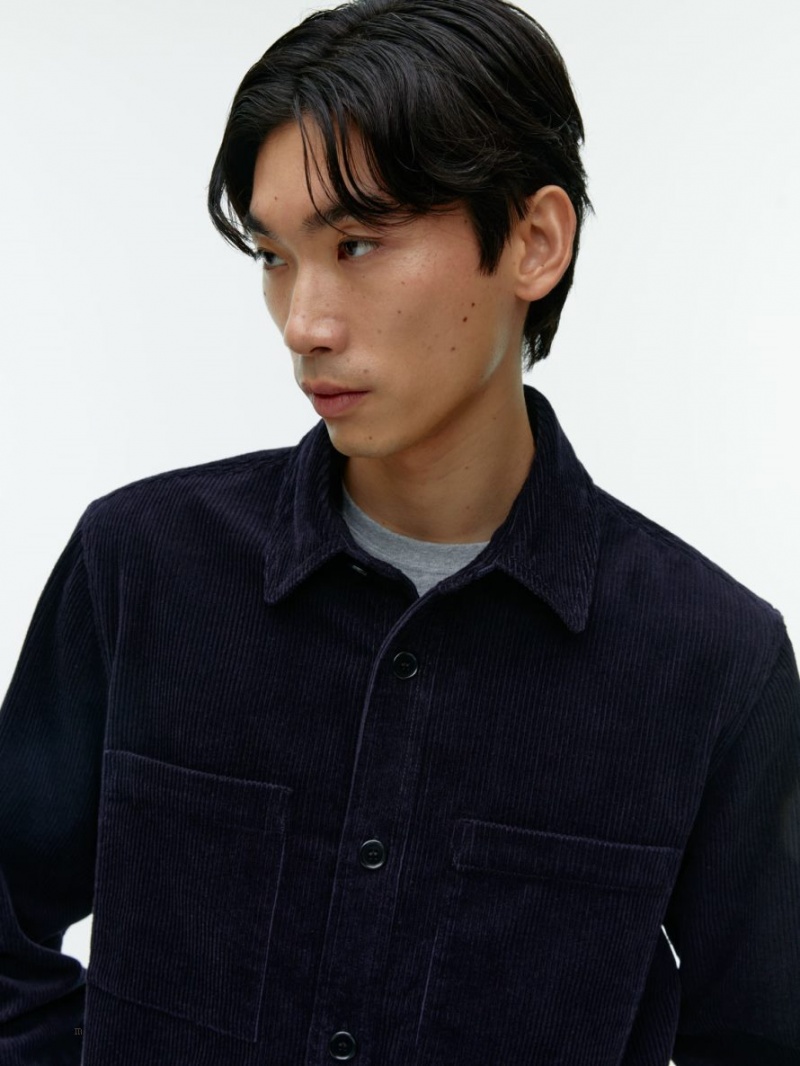 Overshirt Arket Corduroy Barbati Albastri Inchis | Romania-COJG80976