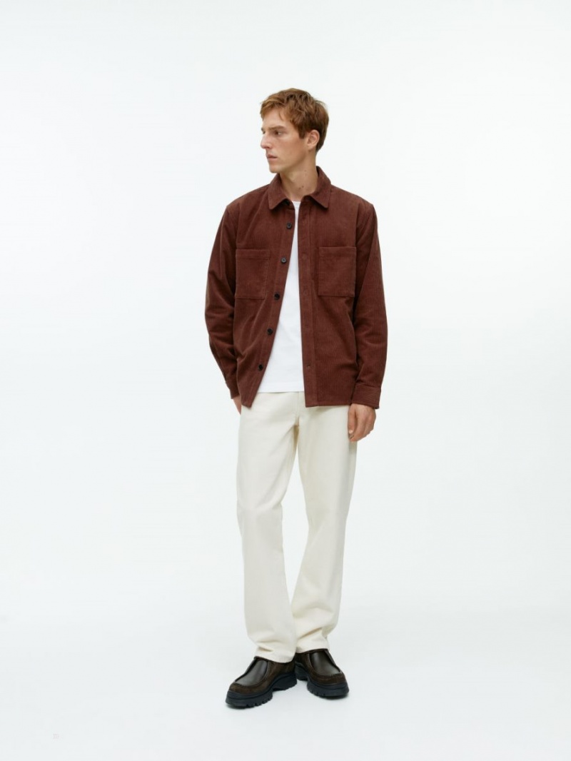 Overshirt Arket Corduroy Barbati Rosii | Romania-ATPS87136
