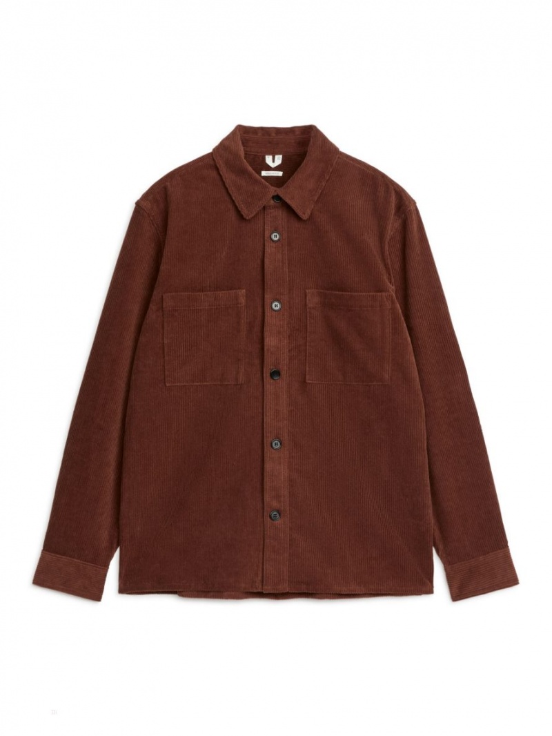 Overshirt Arket Corduroy Barbati Rosii | Romania-ATPS87136
