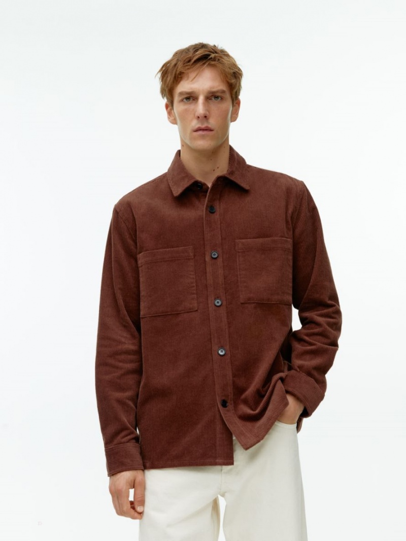 Overshirt Arket Corduroy Barbati Rosii | Romania-ATPS87136