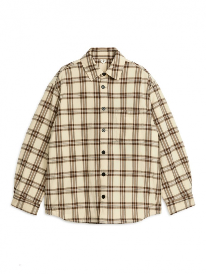 Overshirt Arket Căptușită Barbati Bej | Romania-LQZF36501