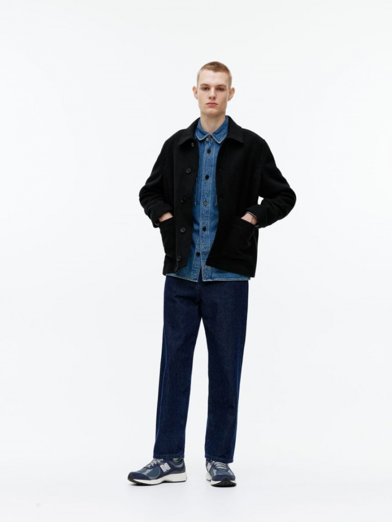 Overshirt Arket Denim Barbati Albastri | Romania-BWKL13297