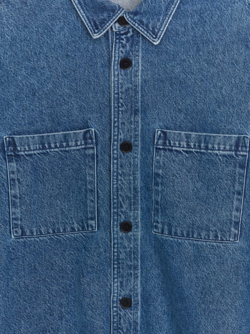 Overshirt Arket Denim Barbati Albastri | Romania-BWKL13297
