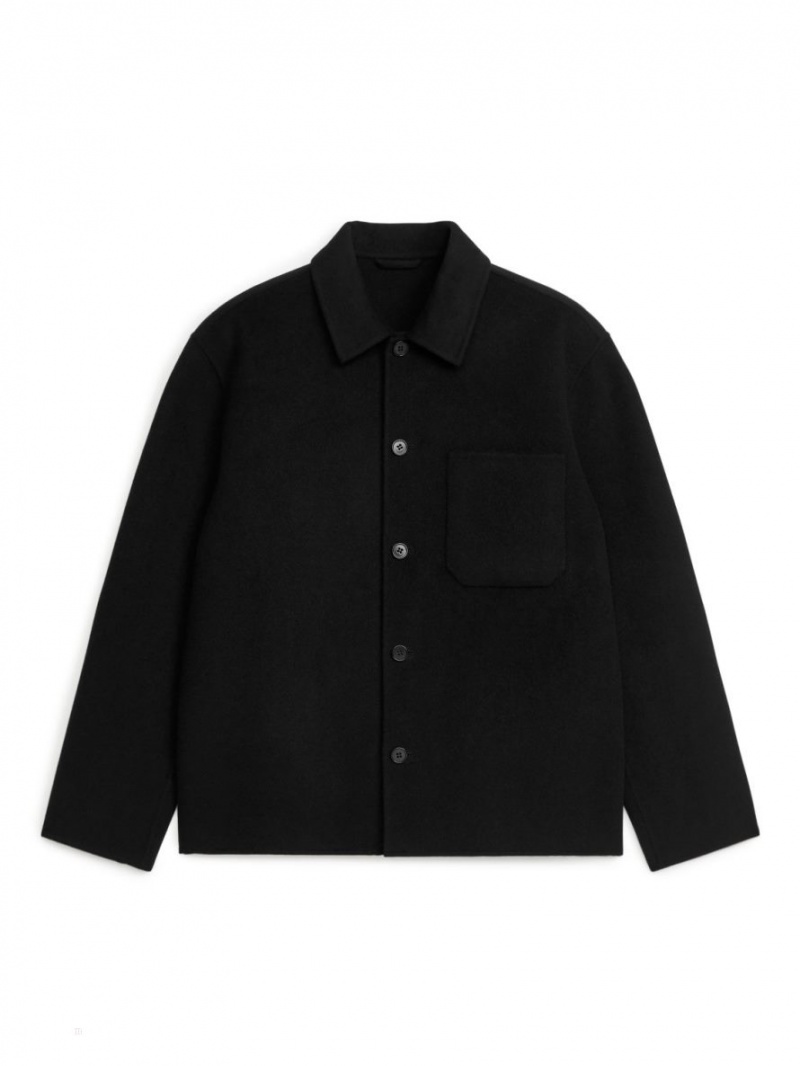 Overshirt Arket Doublé Barbati Negrii | Romania-KICR09432