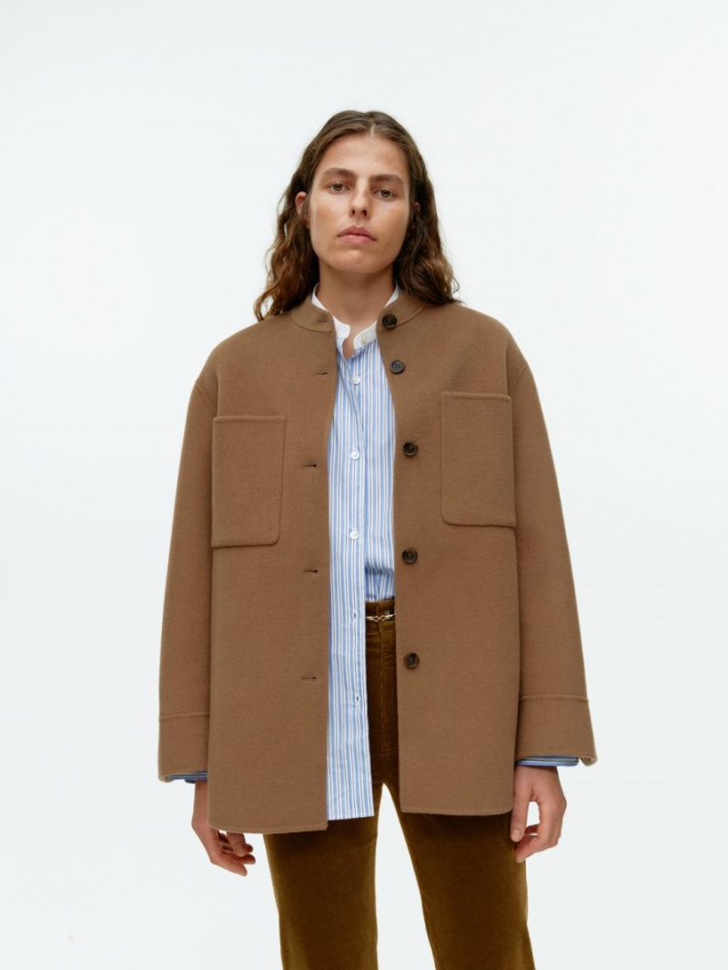 Overshirt Arket Double-Face Lână Dama Maro | Romania-ULIX87302
