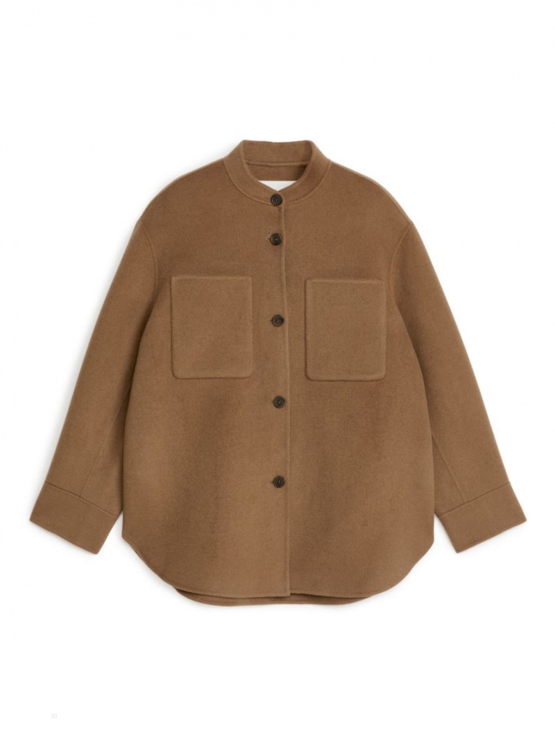 Overshirt Arket Double-Face Lână Dama Maro | Romania-ULIX87302