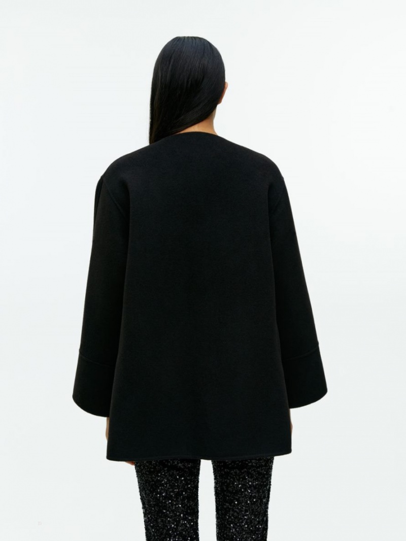 Overshirt Arket Double-Face Lână Dama Negrii | Romania-HTOF14026