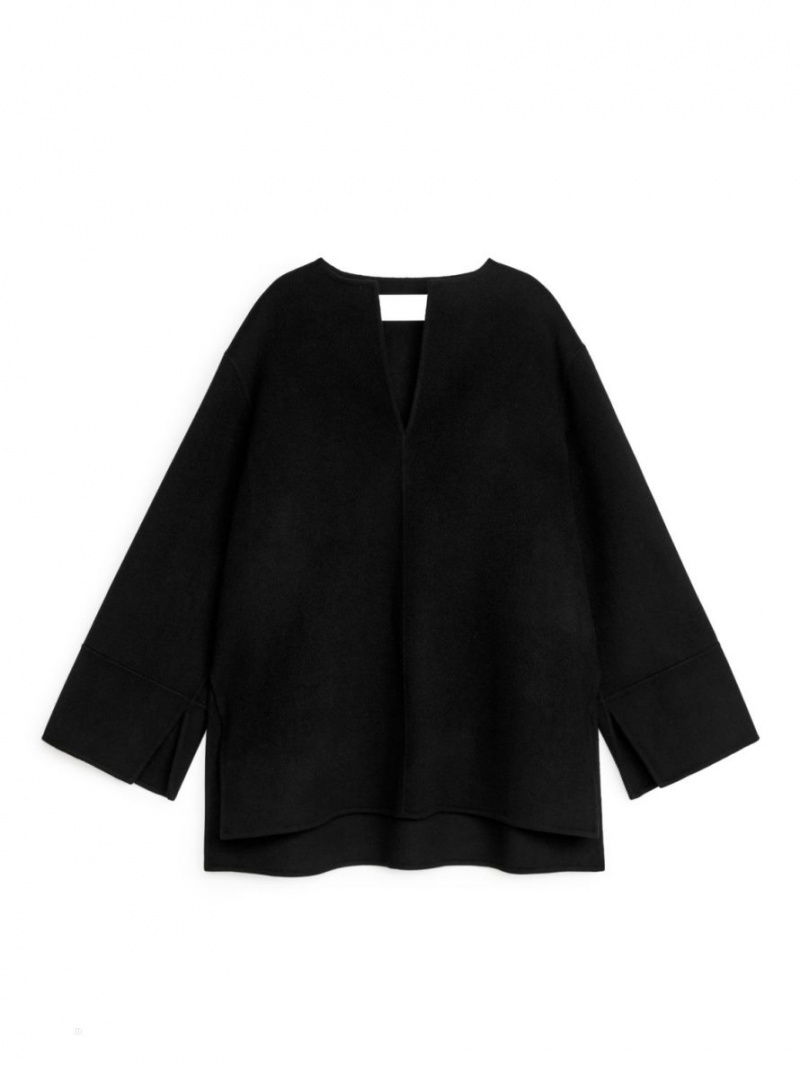 Overshirt Arket Double-Face Lână Dama Negrii | Romania-HTOF14026