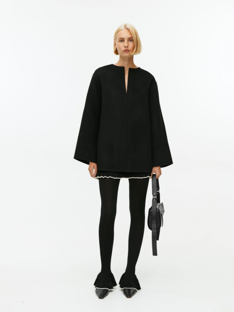 Overshirt Arket Double-Face Lână Dama Negrii | Romania-HTOF14026