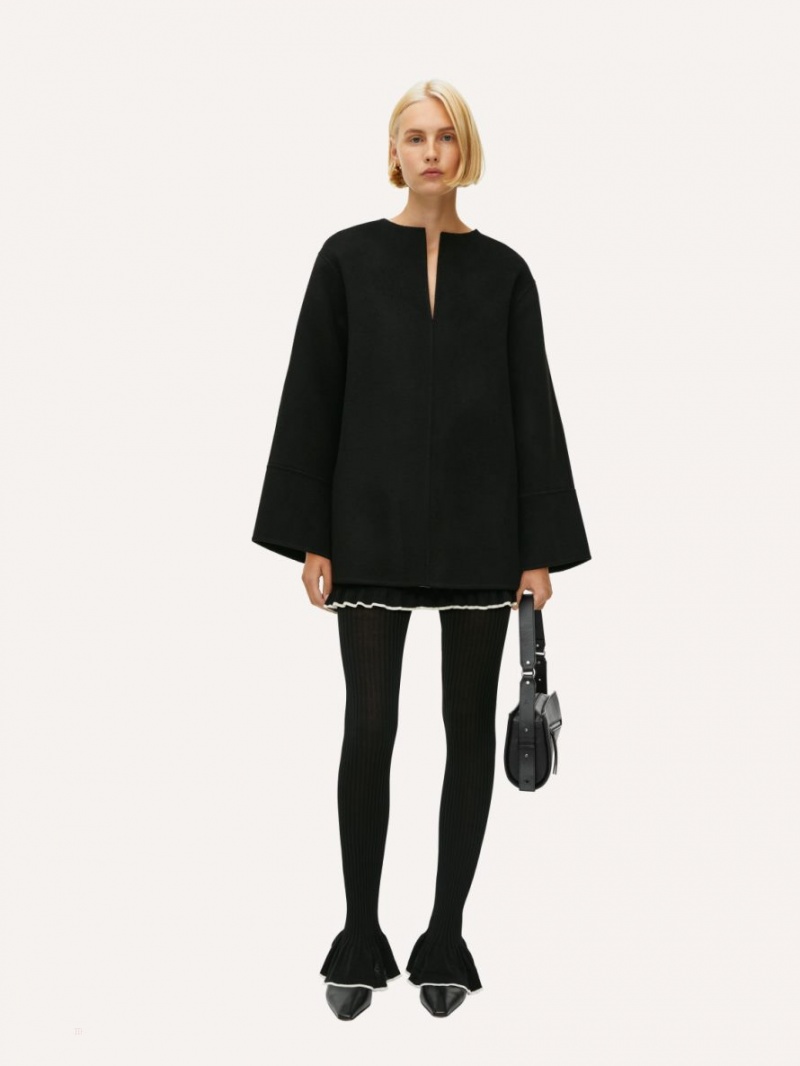 Overshirt Arket Double-Face Lână Dama Negrii | Romania-HTOF14026
