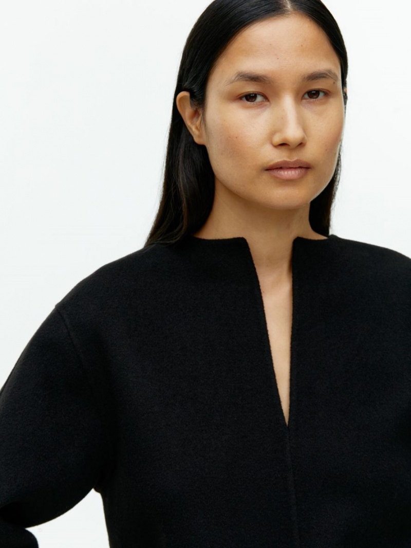 Overshirt Arket Double-Face Lână Dama Negrii | Romania-HTOF14026