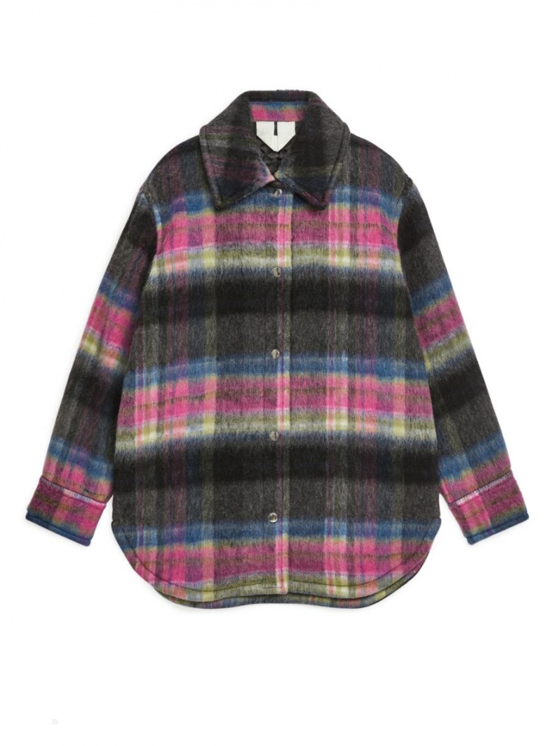 Overshirt Arket Matlasat Lână Blend Dama Verzi Maro Roz | Romania-VBLG71639