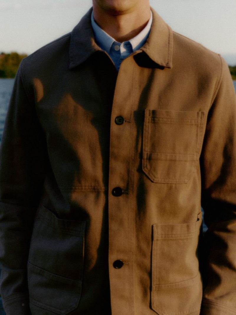 Overshirt Arket Overdyed Twill Barbati Kaki Verzi | Romania-UQJM57201