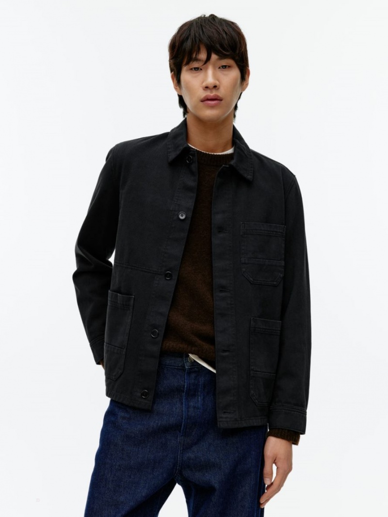 Overshirt Arket Overdyed Twill Barbati Negrii | Romania-JKHP47095