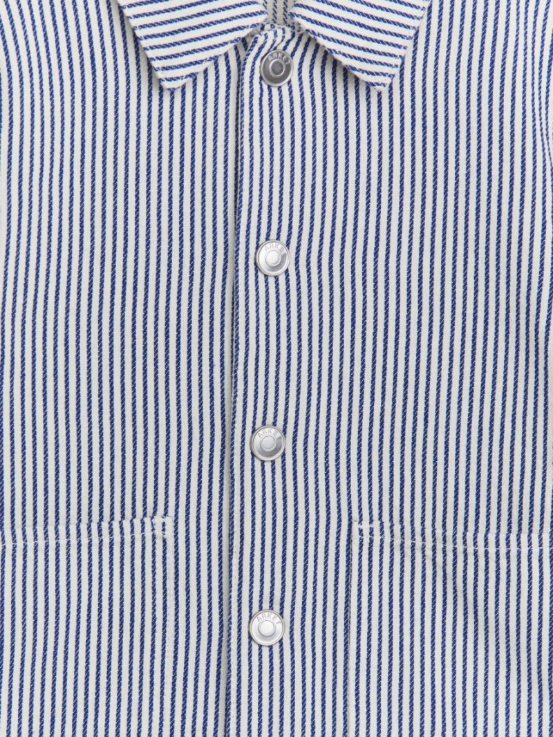 Overshirt Arket Twill Baieti Albastri Albi | Romania-ULTE19250